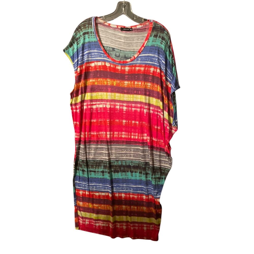 ILLord Multi Color Knit With One Shoulder Draped 1x, 2x